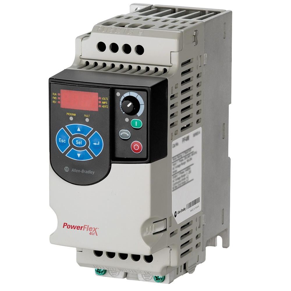 PowerFlex 4M AC Sürücü 0,75 kw (1 HP Giriş 200-240V 50/60 Hz EMC Filtresiz IP20) 